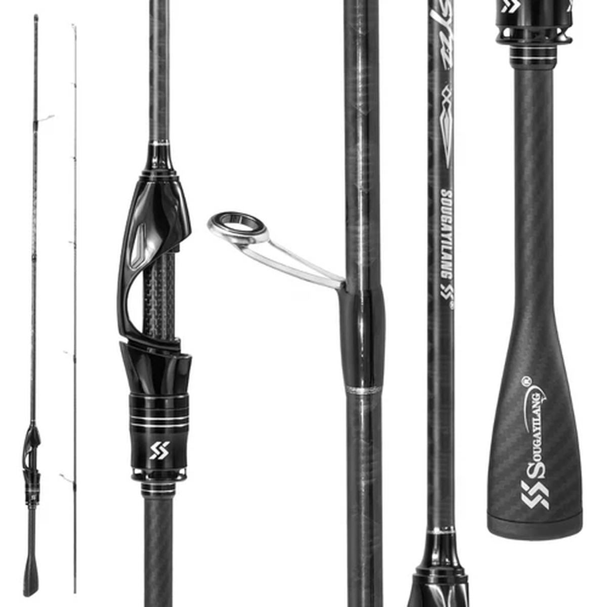 6 Feet Light Fishing Rod Sougayilang Spinning 2 Section Rod 10-20g Weight Cast