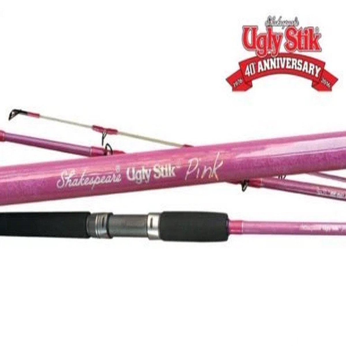 Ugly Stik PINK Spin Rod - 6'6'' 3-6 kg 2 Piece - USPI-SP662ML Fishing + FreePost