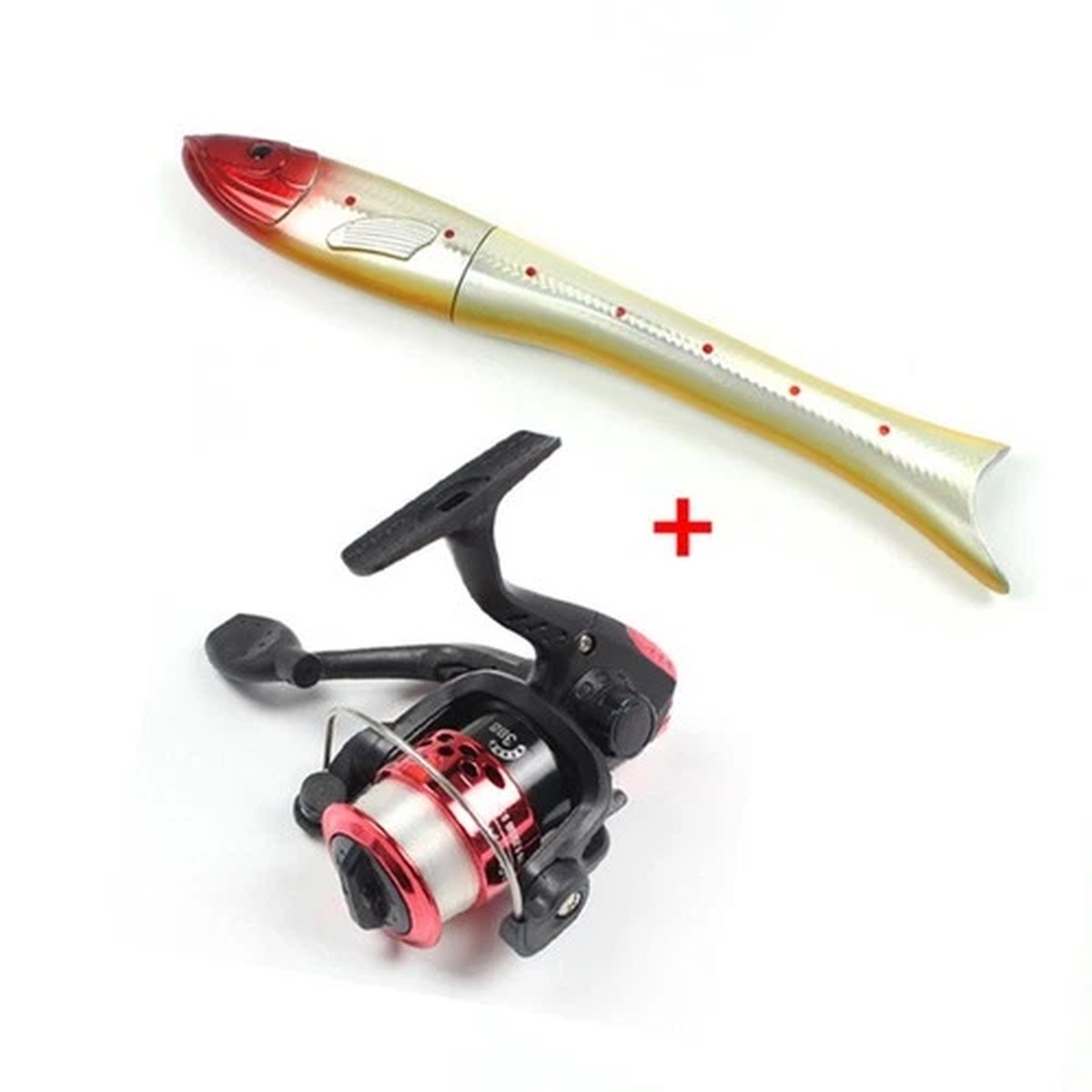 Unique Fish Shaped Design Carbon Fiber Casting Rod and Spin Wheel Reel