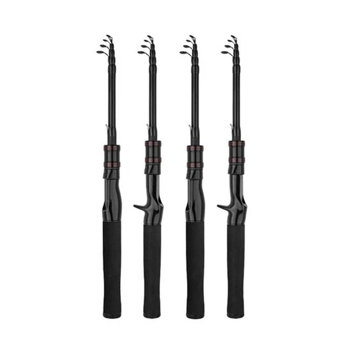 Telescopic Carbon Fiber Fishing Rod 150cm to 210cm Hard Action For Stream Rod
