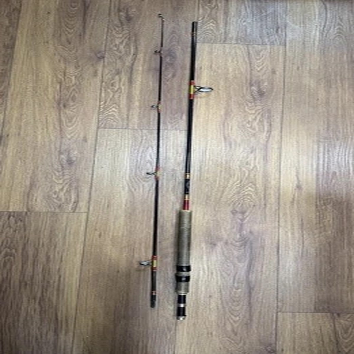 Vintage Harnell Gemini 646 76 Fiberglass Fishing Rod 2Pc Made in USA Cork