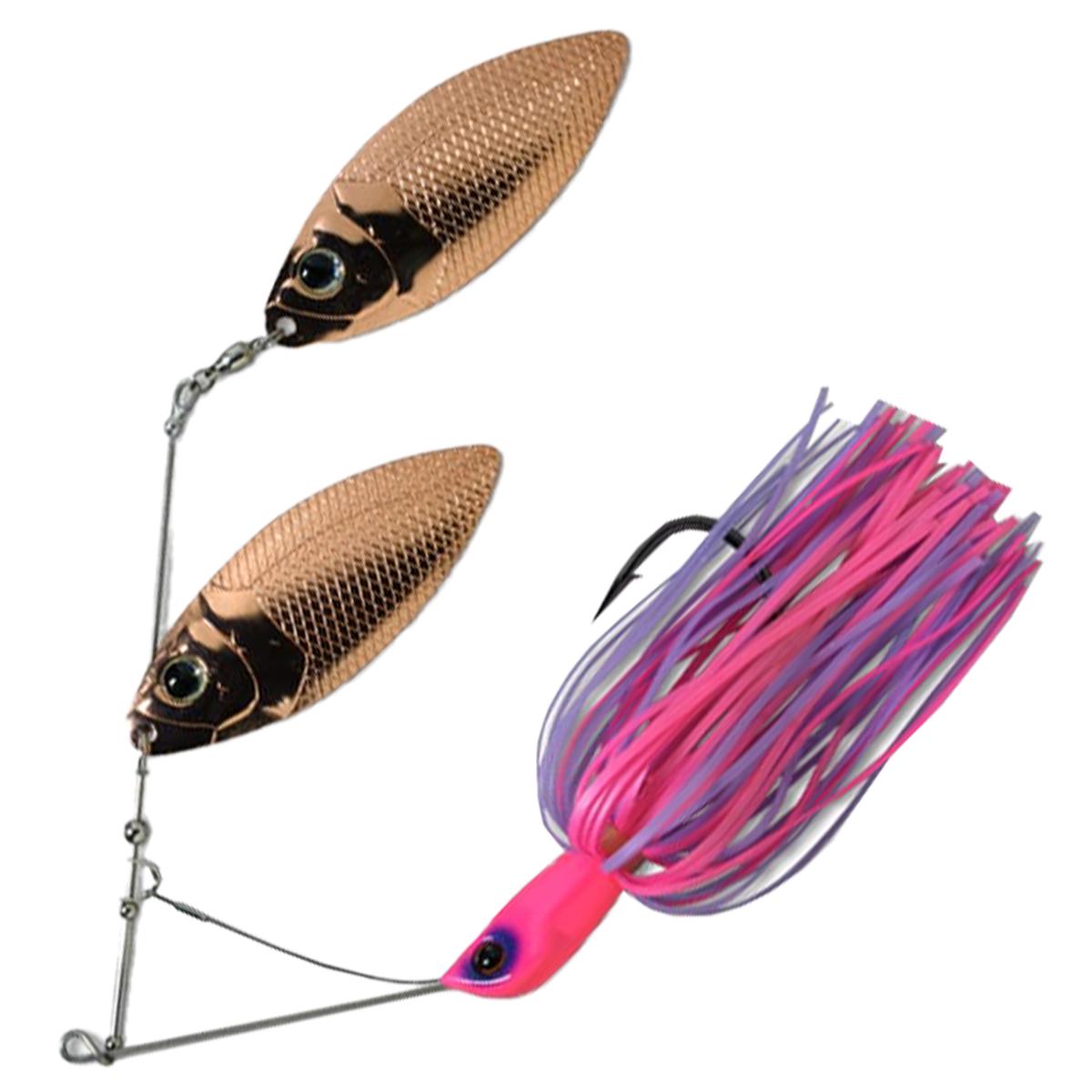 HUGE SPINNER BAIT 1.5oz [Brand New] - #03 BUBBLEGUM PRO BLUE