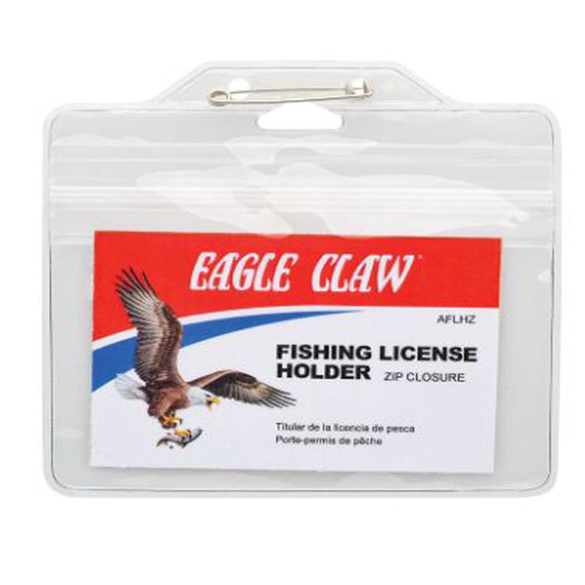 Eagle Claw Fishing License Holder W/Zip Closure