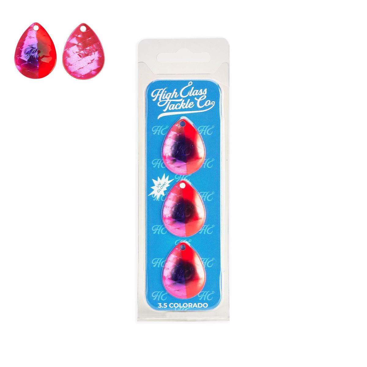 High Class Tackle Co. 'Grape Jelly Jag' High Class 3.5 Colorado Blades (3-Pack)