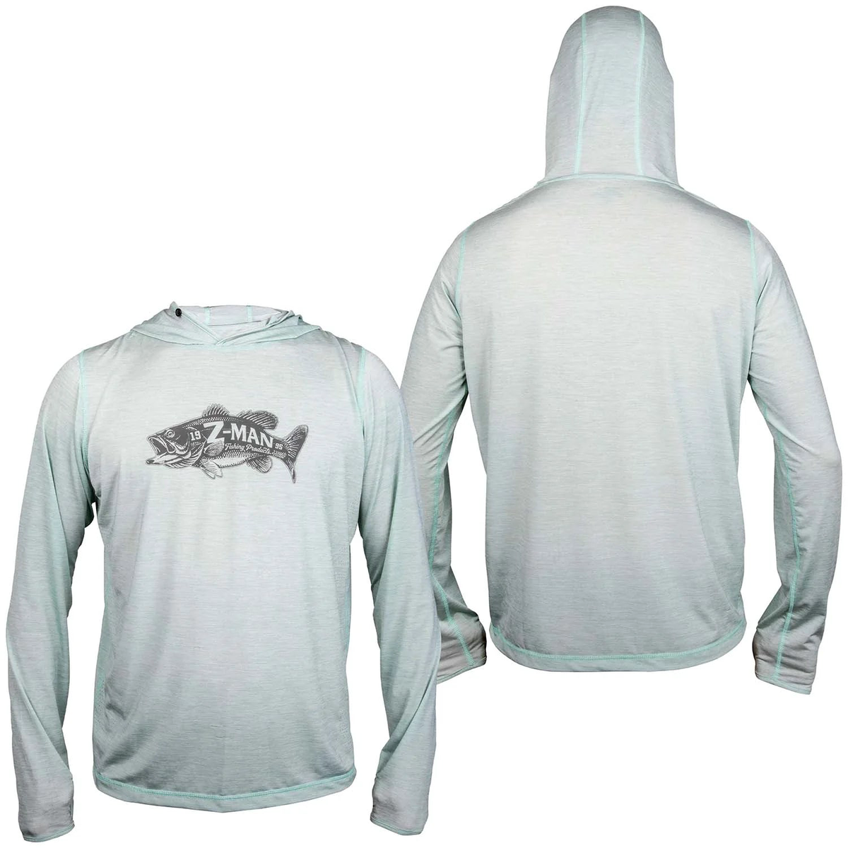 Z-Man Bad Azz Bass Tech Hoodie Green Heather
