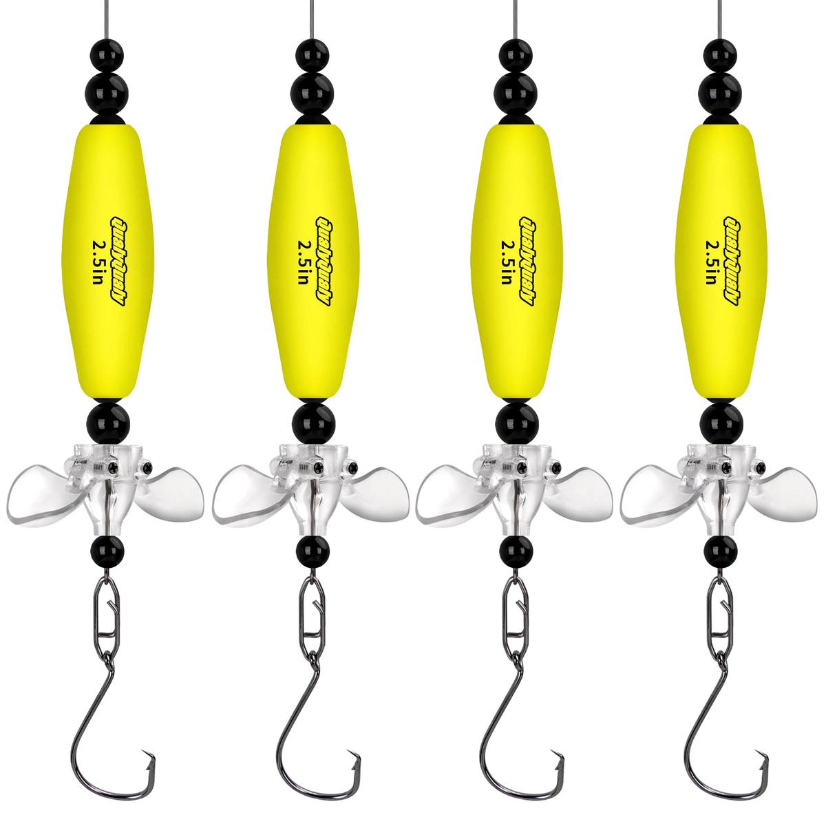 THKFISH 4PCS Catfish Float Rigs Fishing Bobbers with Propeller For Santee Rig