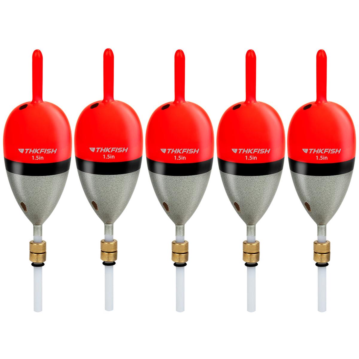 THKFISH 5PCS Fishing Floats Slip Bobber for Crappie Trout Zander