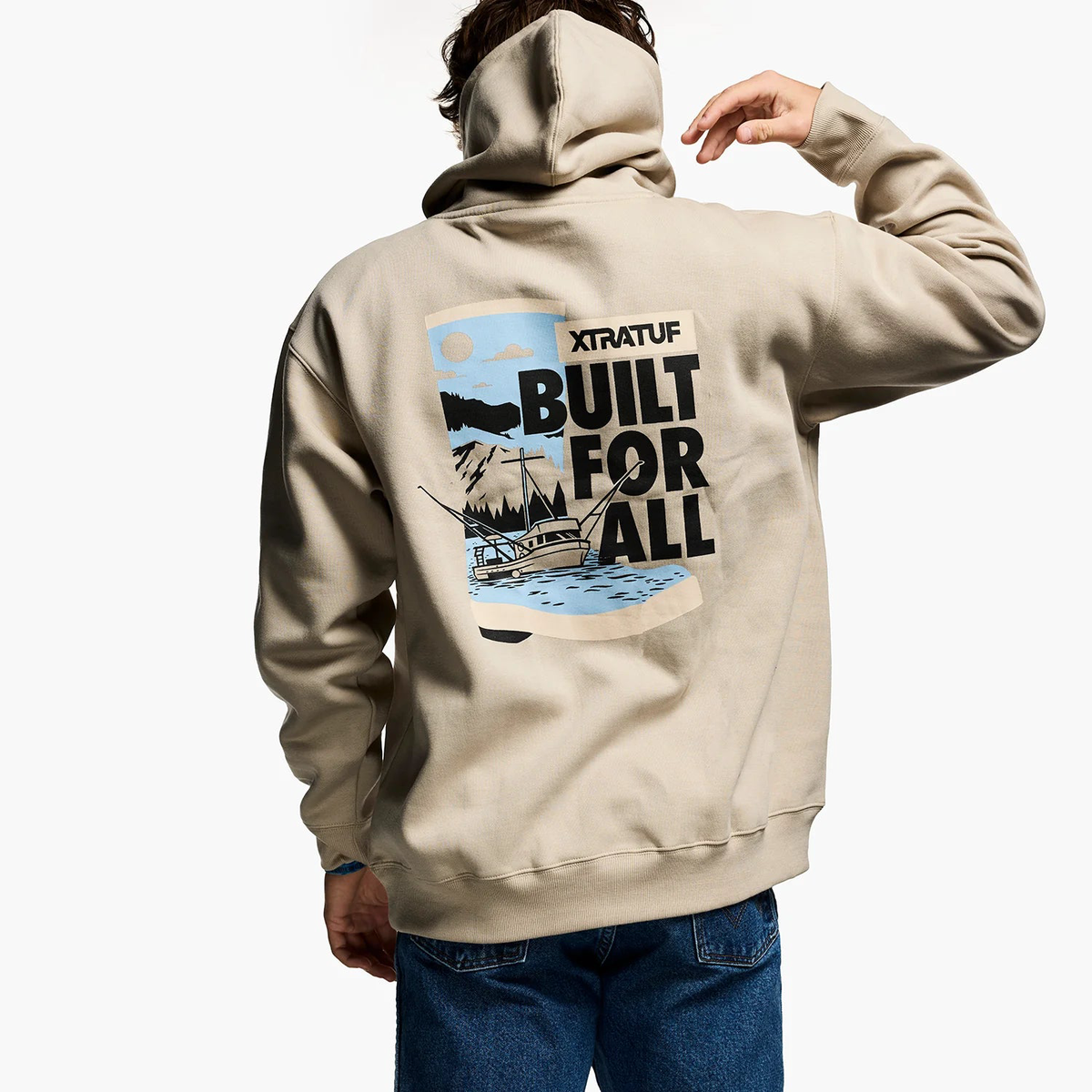 Xtratuf Men's Built For All Hoodie Abbey Stone