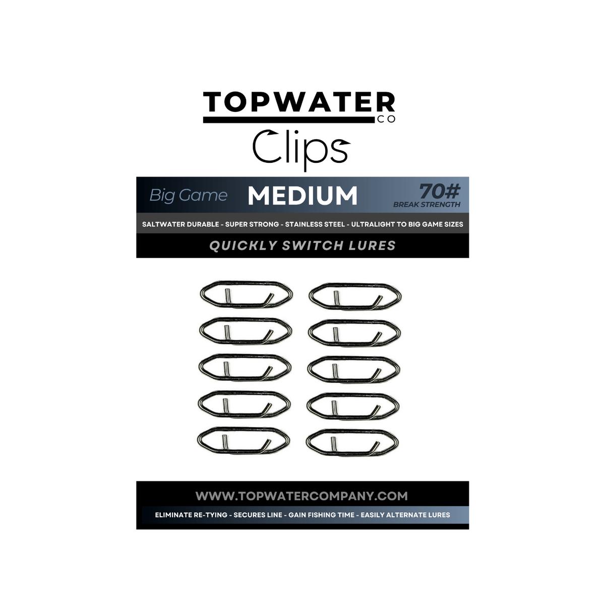 Topwater Co Medium Speed Clips (70lbs)