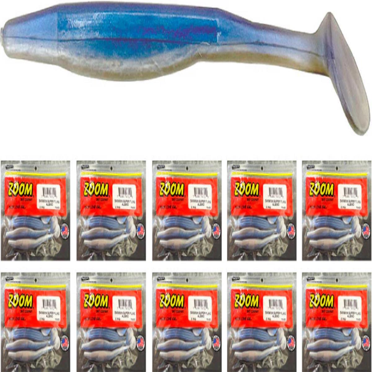 Zoom Swimmin' Super Fluke 5 Inch Paddle Tail Swimbait BLOWOUT - 10 Packs